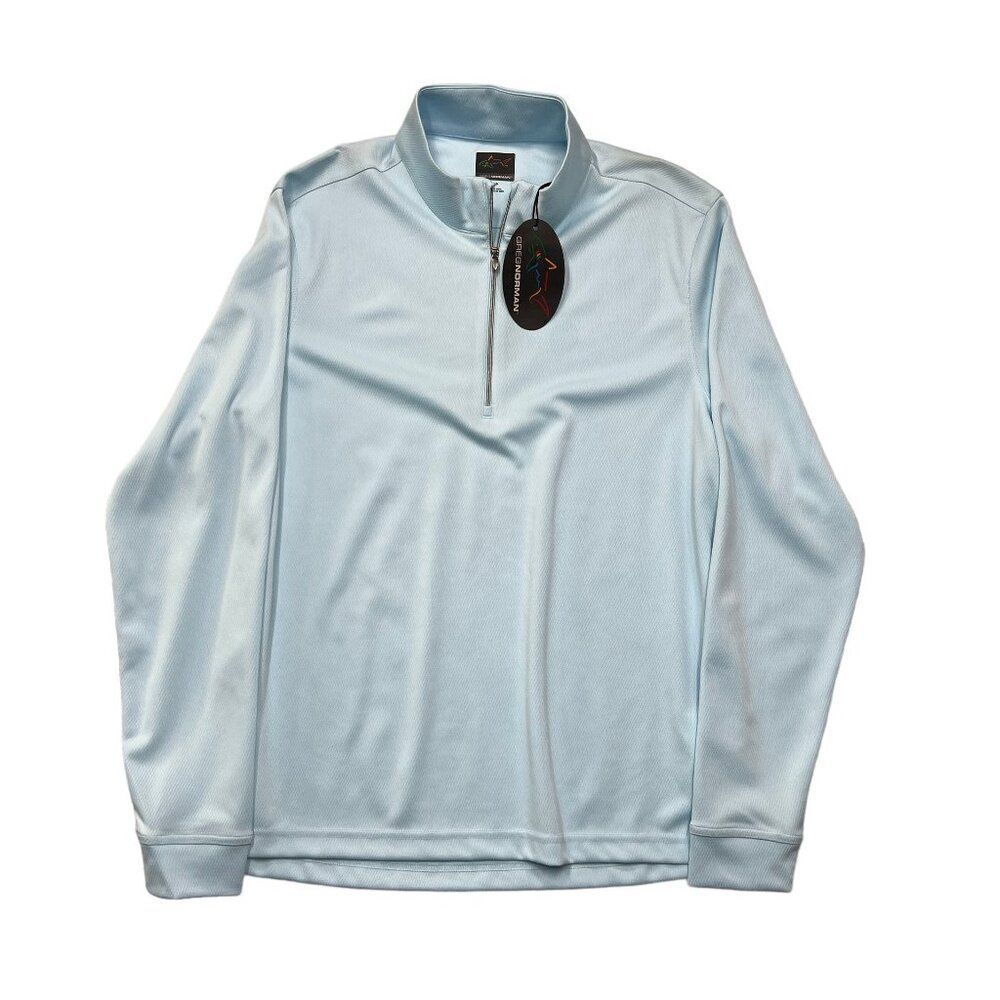 Greg Norman Sweater Men's Size Small Blue Fairway 1/4 Zip Pullover